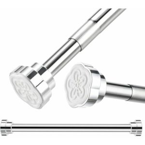 Extendable rod, 40-55 cm, stainless steel telescopic rod, curtain rod, shower rod, clothes rail, curtain rod, wardrobe tension rod, no drilling
