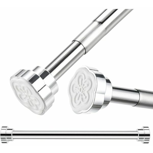 Extendable rod, 40-55 cm, stainless steel telescopic rod, curtain rod, shower rod, clothes rail, curtain rod, wardrobe tension rod, no drilling