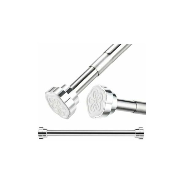 Extendable rod, 40-55cm, stainless steel telescopic rod, curtain rod, shower rod, clothes rod, curtain rod, wardrobe rod, without drilling