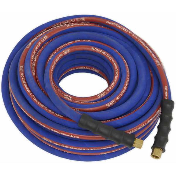 Extra Heavy Duty Air Hose with 1/4 Inch bsp Unions - 20 Metre Length - 10mm Bore