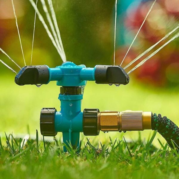 FVO 360 Degree Rotating Garden Sprinkler Lawn Sprinkler with Hose Large & Small Areas up to 3000m Lawn Plant Water Sprinkler Garden Hose Sprinkler