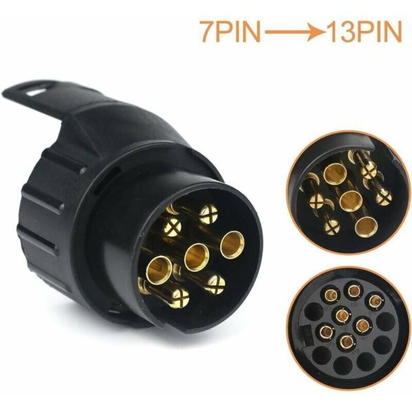 FVO-7/13 7 pin to 13 pin trailer plug adapter 7 pin to 13 pin trailer plug connector for Car Trailer Tractor Caravan Bike Rack