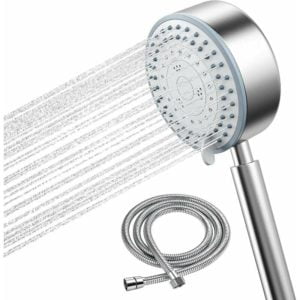 FVO Shower Head, Water Saving Shower Head with 2m Hose, High Pressure Water Saving Bathtub Shower Head, 304 Stainless Steel Easy Installation and