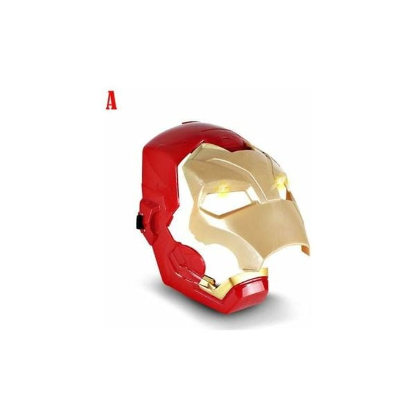 Fancy Dress Costume Adult Mask Super Hero Full Face Helmet Cosplay Halloween Carnival Decoration Collection Resin (Red) - Flkwoh