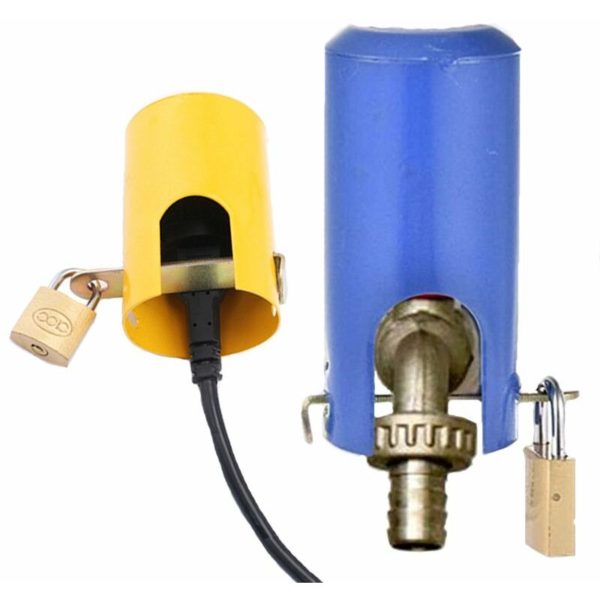 Featuring outdoor faucet locking system and vandalism and easy to install insulated garden hose and water saving cover.