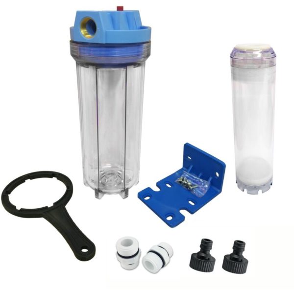 Finerfilters Fluidised Bed Filter, Phosphate Reactor - Clear Housing with Hosepipe Connections