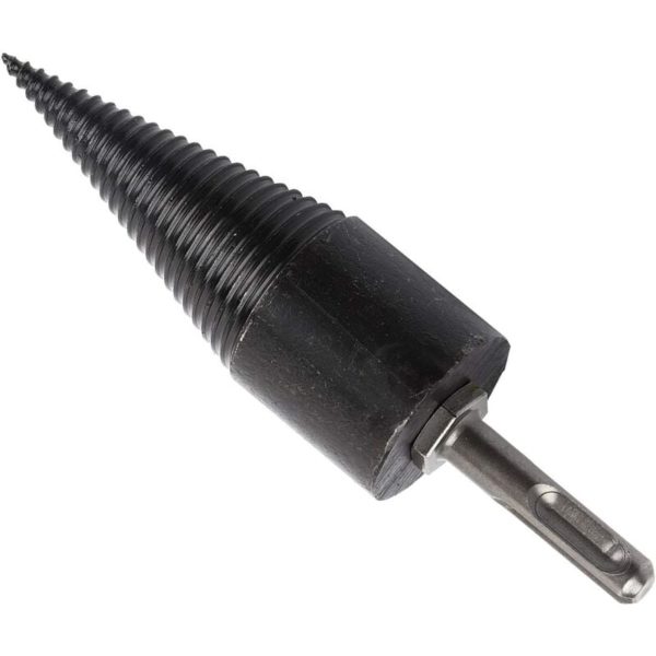 Firewood Log Splitter Drill Bit, Steel Wood Splitter Drill Bits, Cone Screw Splitting Log Splitter for Household Electric Drill - Flkwoh