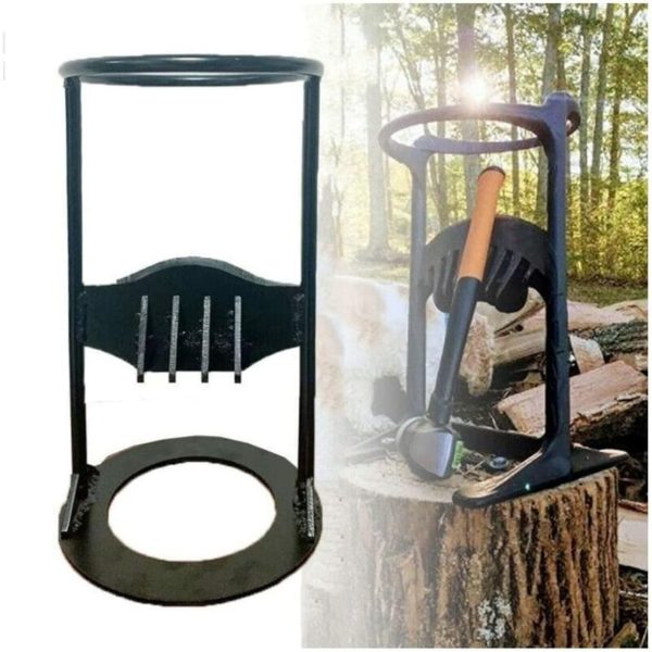 Firewood Splitter Firewood Splitter - Manual Cast Iron Log Splitter - Heavy Duty Portable Log Cutter - Splits Firewood Safely And Easily,Black