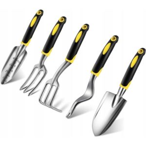 Five pieces Tools of digging, set of garden tools, shovel, loosening tools
