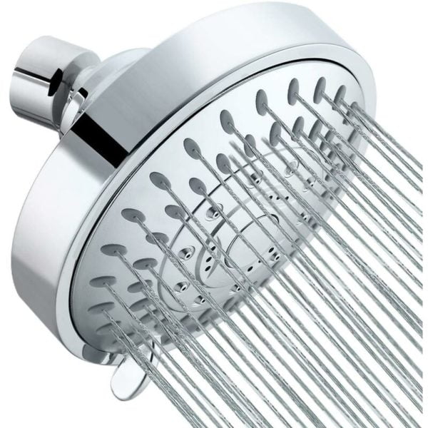 Fixed Shower Head Replacement Shower Head With Round Chrome Swivel Ball,