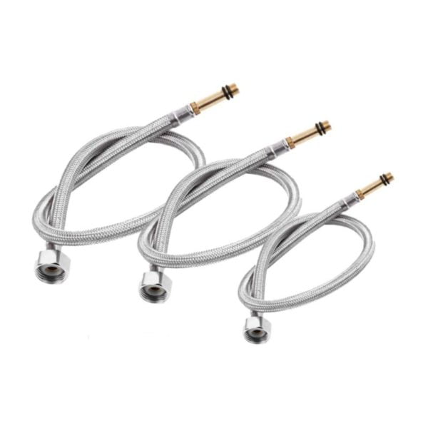 Flexible stainless steel shower rooms 3, flexible braided spare shower, connecting hose anti-torsion and anti-kinking 40/50/60 cm, taps