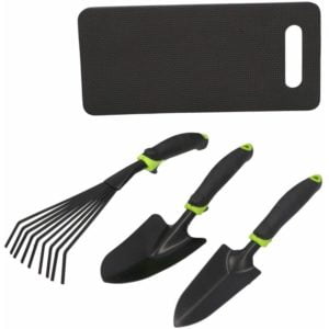 Flkwoh - 4-piece garden tool set premium rake 2x spade pad