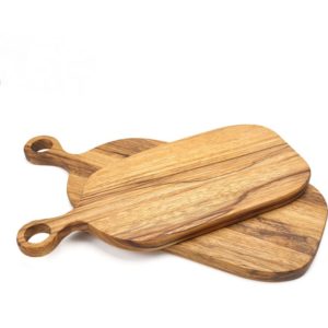Flkwoh - Short pizza shovel, wooden, 45 x 19 cm, cutting board, rectangular, birch wood, kitchen accessory for pizza, home, bread board (Big sum)