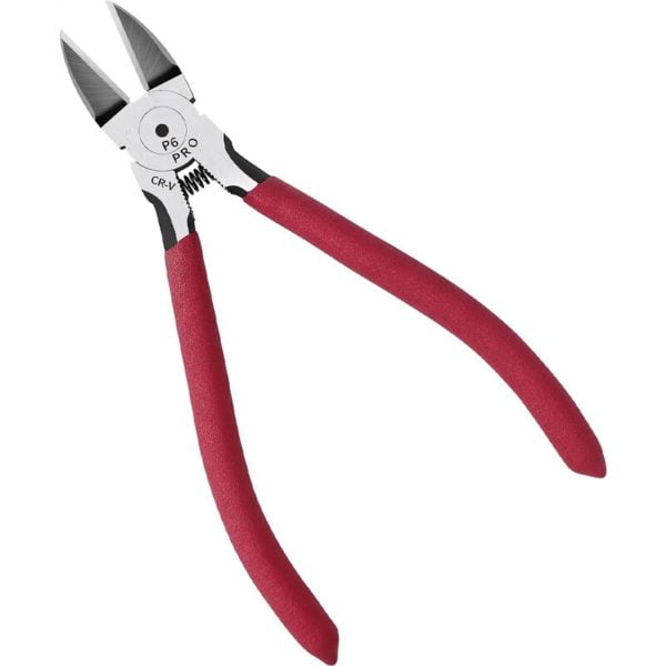 Flush Wire Cutter, Ultra sharp and powerful 6 inch side wire cutter with longer flush cutting edge, ideal wire shears for crafts, flowers, electrical