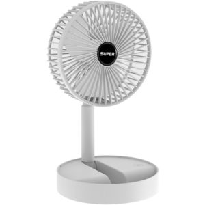 Foldable Telescopic Fan Wireless Portable Desk Fan USB Rechargeable Built-in Battery 2000mAh Adjustable Height 3 Speeds For Outdoor Household
