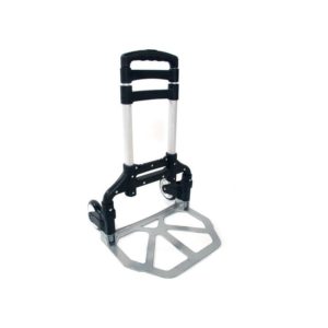 Folding Hand Truck, Aluminium Alloy Sack Truck Hand Trolley Truck, Portable Luggage Trolley Cart With Telescoping Handle and Rubber Wheels, Load