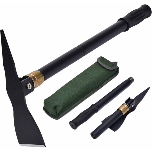 Folding Shovel with Lightweight Portable Carry Case - Fold Multitool Camping Digging Tactical Shovel Hoe Survival Tools Small Bushcraft Equipment