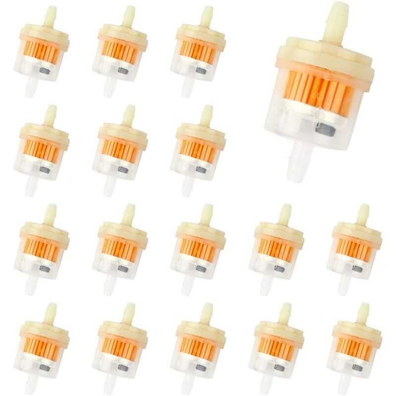 Fuel filter, 20 motorcycle fuel filters used to remove impurities in gasoline, suitable for motorcycles, lawn mowers, garden tractors - DKSFJKL