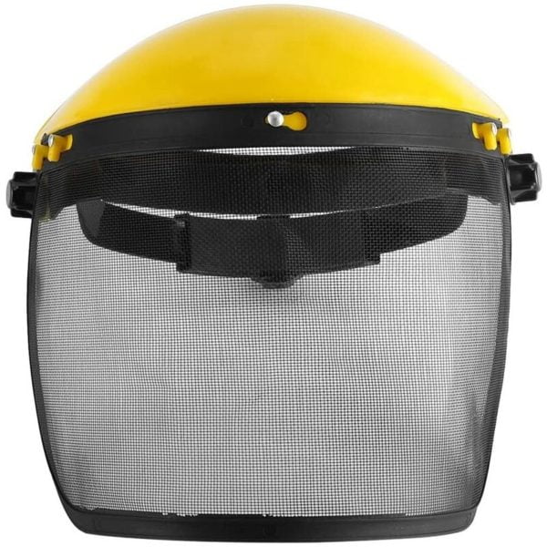 Full protection helmet with net visor, suitable for brushcutters and brushcutters