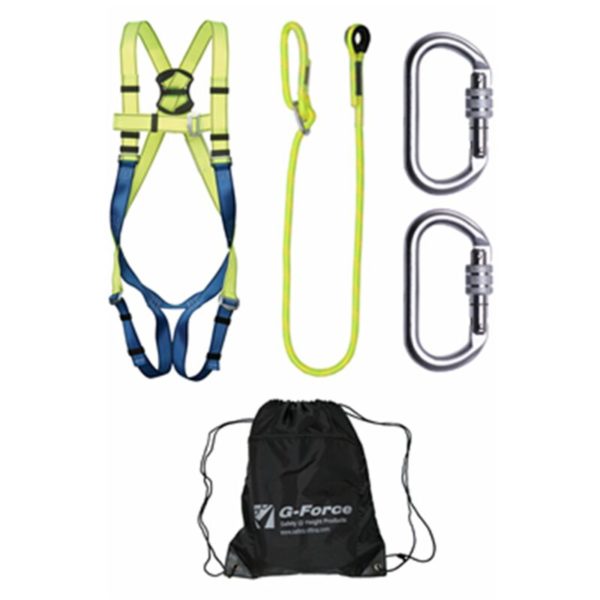 G-Force Full Body Height Safety Fall Arrest Harness Restraint Kit Work Positioning M-XL