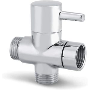 G1/2 Inch 3 Way Shower Arm Diverter Valve, Universal Bathroom Shower System Replacement Part For Hand Held Shower Head