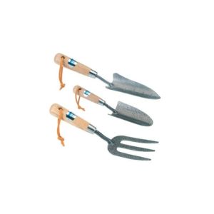 Garden Carbon Steel Transplanting and Hand Trowels and Fork Wooden Handle - Draper