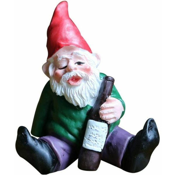 Garden Gnome Statue Mini Garden Gnome Resin Humor Outdoor Decor for Shovel Ornament Amazing Gift