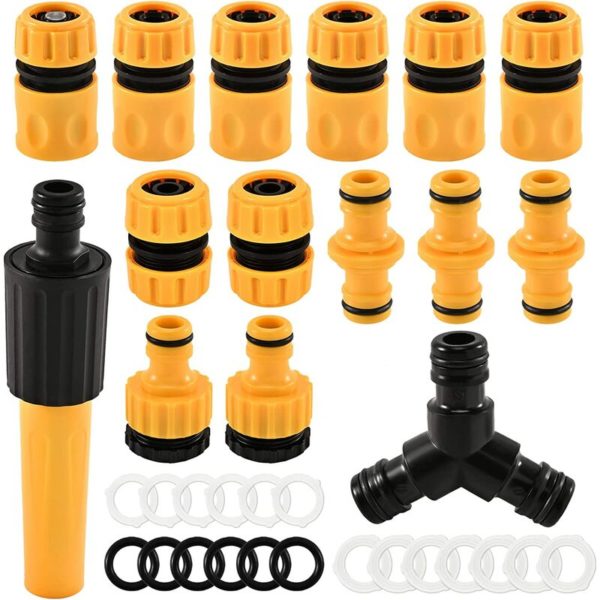 Garden Hose Connector 13mm, Garden Hose Adapter Kit Reinforced abs Material, Garden Hose Connector Accessories Quick Connector