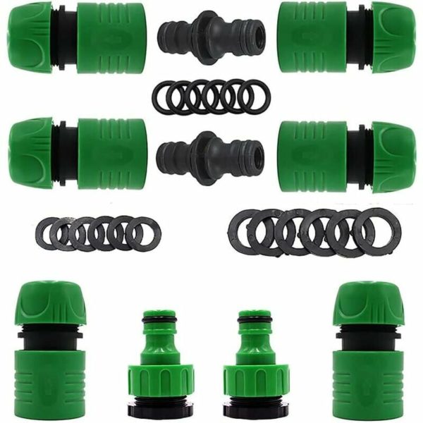 Garden Hose Connector Kit, Garden Faucet Quick Hose Connector, Female Connector, Green