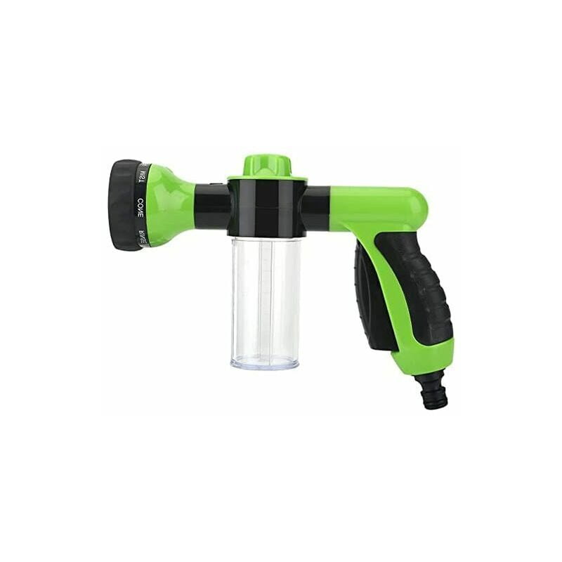 Garden Hose Foam Sprayer, 8 Patterns High Pressure Nozzles Watering Sprayer Soap Dispenser with Soap Tank for Car Wash Pets Shower