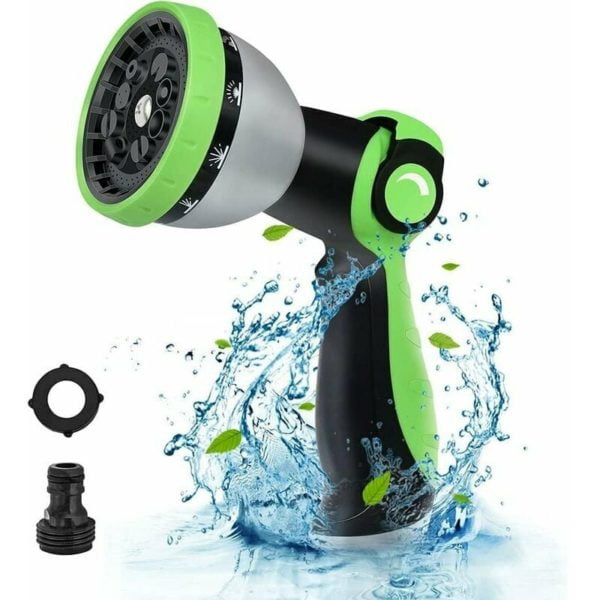 Garden Hose Nozzle, 10 Watering Modes Sprinkler Nozzle, High Pressure Hose Nozzle, Lawn and Garden Watering (Green)