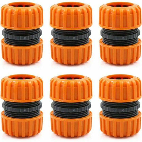 Garden Hose Repair Kit - 6 Pieces 19 mm (3/4) Connection, for Quick and Easy Connection or Repair of Hoses Without Tools, Yellow