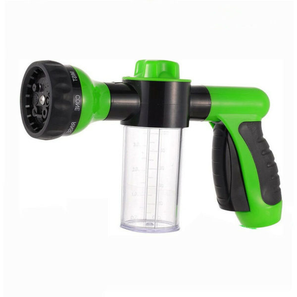 Garden Hose Spray Gun - High Pressure Garden Hose Attachment with Soap/Fertilizer Tank 8 Mode Jet Wash Sprinkler,1pc,Green