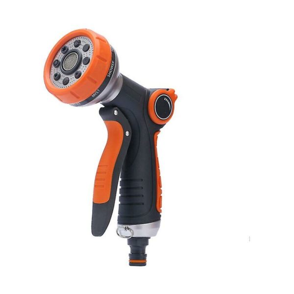 Garden Hose Spray Gun,8 Adjustable Patterns,hose Pipe Spray Gun,high Pressure1pcs-orange