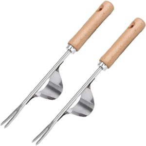 Garden Manual Hand Curry Weed Remover Tool Bend Proof Fork Puller For Planting 2pcs, Garden Decor Ac
