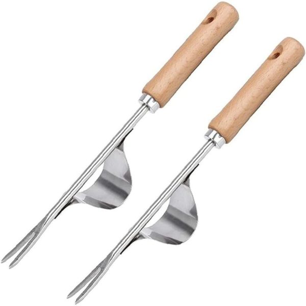 Garden Manual Hand Curry Weed Remover Tool Bend Proof Fork Puller For Planting 2pcs, Garden Decor Ac