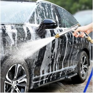 Garden Metal Watering Gun, High Pressure Water Gun Sprayer, Adjustable High Pressure for Car Washing - 7.5m Silver Gun Set