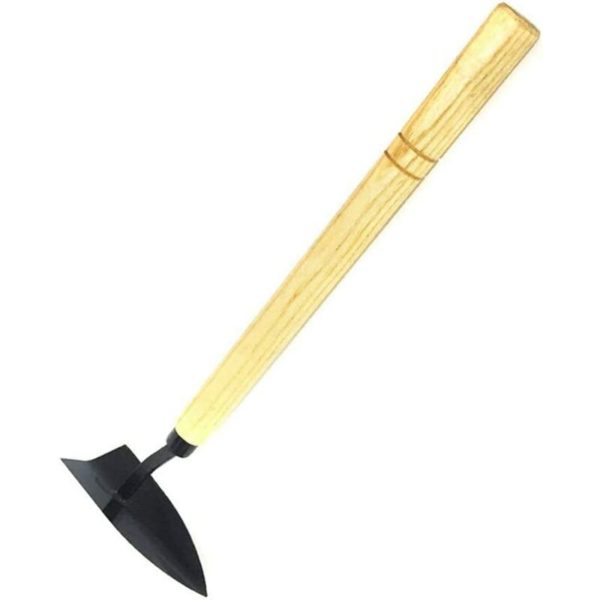 Garden Planting Hoe, Steel Head Wood Handle Pickaxe Remove Weed Shovel Soil Loosening Yard Lawn Digging Hand Tool