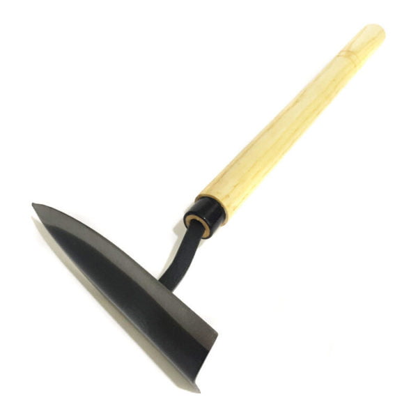 Garden Planting Hoe, Steel Head Wood Handle Pickaxe Remove Weed Shovel Soil Loosening Yard Lawn Digging Hand Tool