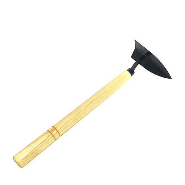 Garden Planting Hoe, Steel Head Wooden Handle Pickaxe Remove Weed Shovel Soil Loosening Yard Lawn Digging Hand Tool - Thsinde