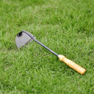 Garden Planting Hoe,Steel Head Wood Handle Pickaxe Remove Weed Shovel Soil Loosening Yard Lawn Digging Hand Tool,Hoe Mini Portable Steel Handheld