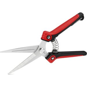 Garden Scissors, Carbon Steel Multi-function Scissors, Hand Pruner for Harvesting Vegetables and Fruits in the Garden, Garden Shears, Black Red