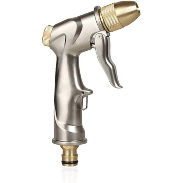 Garden Spray Gun Metal Adjustable Garden Watering Spray High Pressure Spray Gun