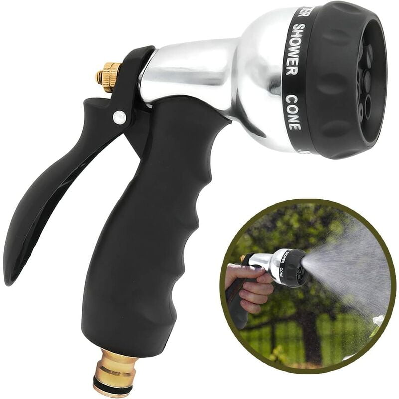 Garden Sprayer, 7 Watering Modes Brass Connection, for Vehicles, Sprayer for Car Wash, Gardening