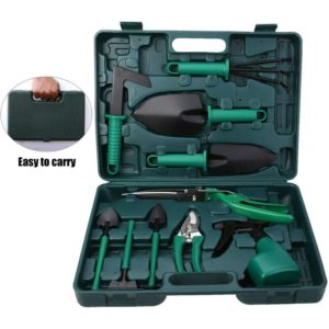 Garden Tool Set Gardening Tools Gardening kit with Carrying Case, Garden Secateurs Ergonomic Anti-slip Handle and Rustproof Gift for Garden Lovers