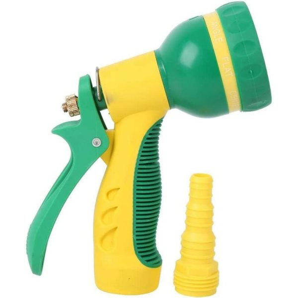 Garden Watering Gun, Multi-functional ABS Water Hose Gun 8 Pattern Aluminum Alloy Handle Garden Watering Tool