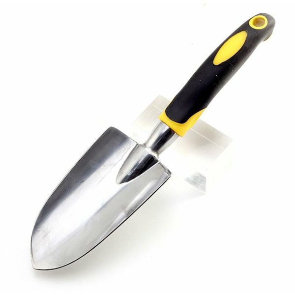 Garden trowel and hand shovel made of soft rubber, ergonomic handle, ideal for digging and planting burlap bag included