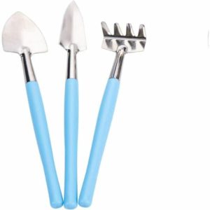 Gardening Tools, a Set of 3, Hand Shovel, Iron Spade Shovel Rake for Garden Plants Care House Plants Flower Pot Cactus Vegetables Indoor Small Plants