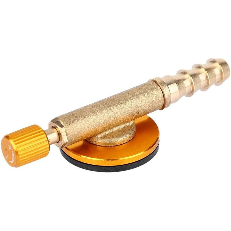 Gas Refill Adapter, Brass Gas Stove Adapter Universal Gas Refill Adapter Durable Gas Switch Adapter for Outdoor Camping(Yellow)