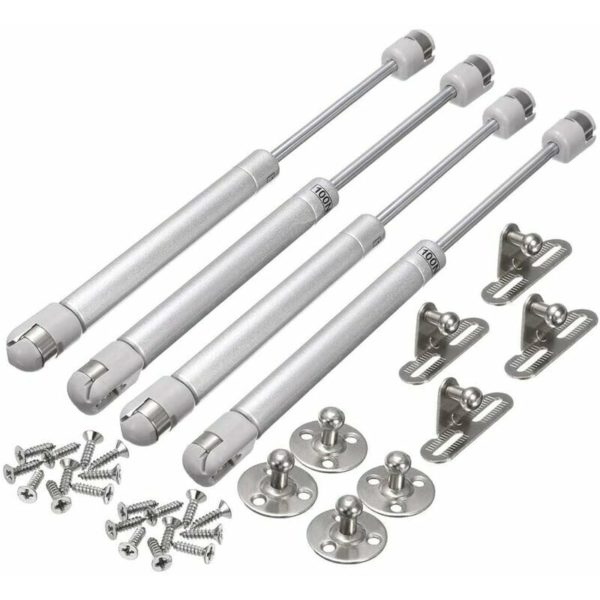 Gas Strut, 4PCS 100N Hydraulic Cabinet Stays Spring Gas Struts Pneumatic Arm for Lifting Door Cabinet, Kitchen Furniture, Hinge Dampener